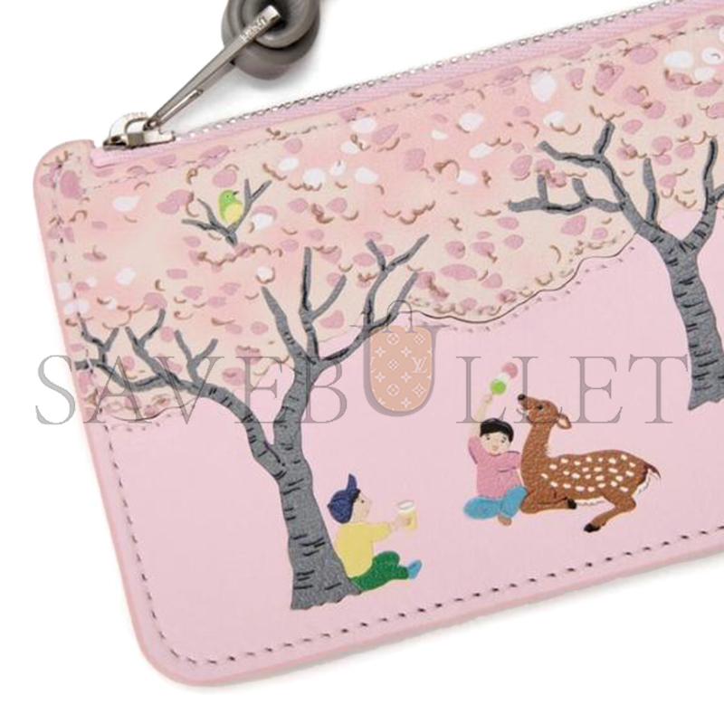 LOEWE X SUNA FUJITA COIN CARD HOLDER IN NAPPA CALFSKIN WITH DEER MOTIF C643Z40XAN (13*7.5cm)